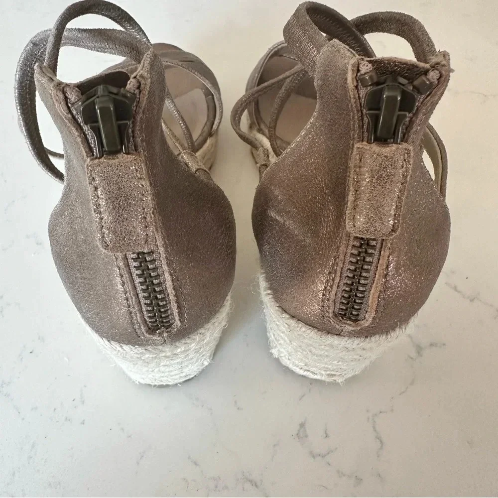Eileen Fisher Wanda Tumbled Nubuck Espadrille Size: 6.5